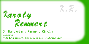 karoly remmert business card